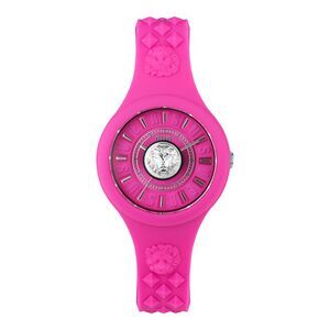 Versus Versace  Fire Island Lion Strap Watch Pink Womens